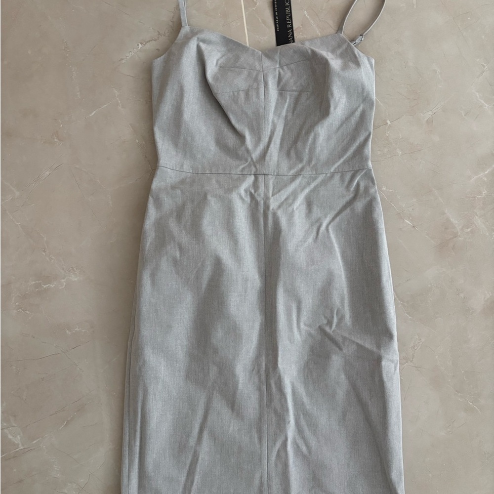 Elegant Gray Dress Banana Republic pencil 6